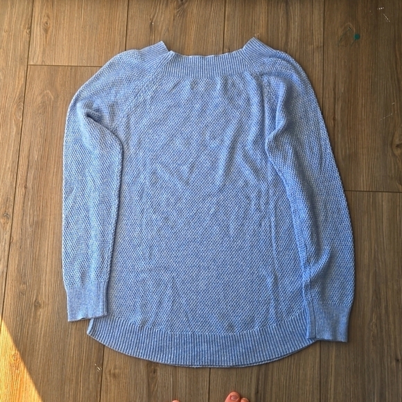 Loft Heathered Blue Boatneck Sweater - Picture 5 of 8